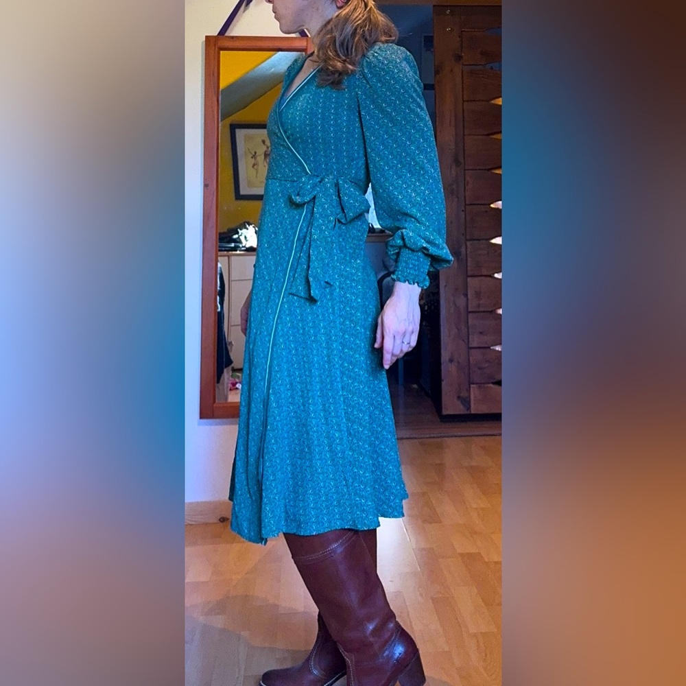 Max Studio Green Wrap Dress
